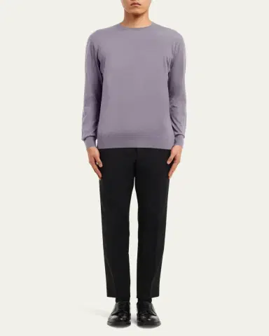 Prada Men's Superfine Wool Crewneck Sweater | Thumbnail 2 Prada Men's Superfine Wool Crewneck Sweater | Thumbnail 2