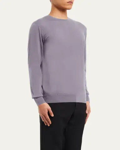 Prada Men's Superfine Wool Crewneck Sweater | Thumbnail 4 Prada Men's Superfine Wool Crewneck Sweater | Thumbnail 4
