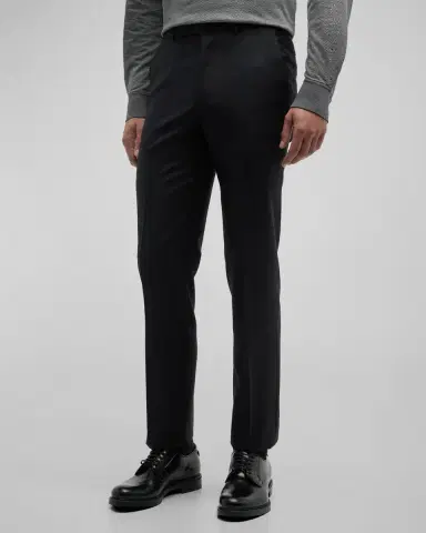 ZEGNA Men's Trofeo Slim-Straight Trousers | Thumbnail 3 ZEGNA Men's Trofeo Slim-Straight Trousers | Thumbnail 3