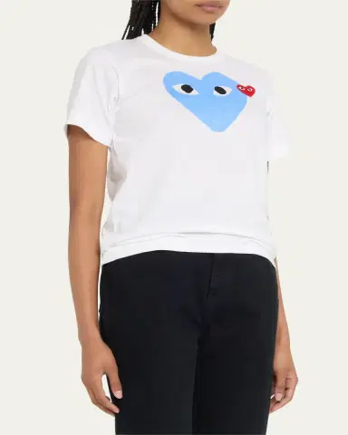CDG Play Heart Eyes Logo Short-Sleeve T-Shirt | Thumbnail 4 CDG Play Heart Eyes Logo Short-Sleeve T-Shirt | Thumbnail 4