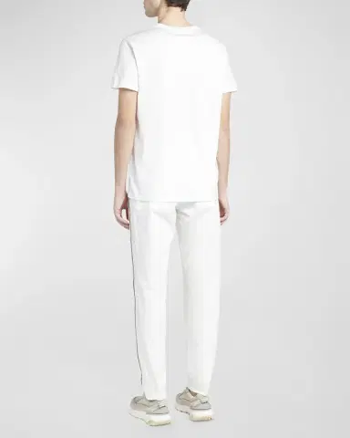 Moncler Men's Double Logo Cotton Jersey T-Shirt | Thumbnail 2 Moncler Men's Double Logo Cotton Jersey T-Shirt | Thumbnail 2
