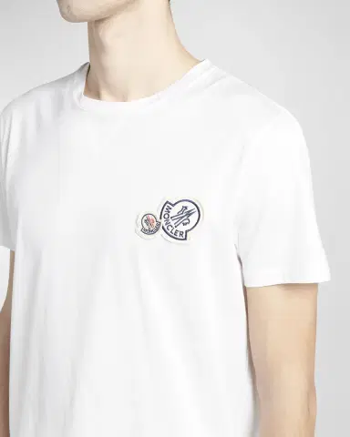 Moncler Men's Double Logo Cotton Jersey T-Shirt | Thumbnail 3 Moncler Men's Double Logo Cotton Jersey T-Shirt | Thumbnail 3