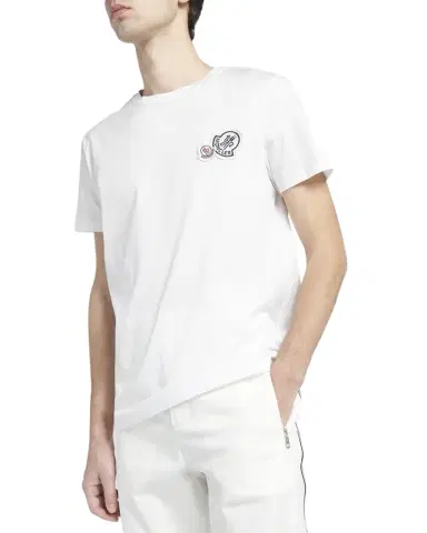 Moncler Men's Double Logo Cotton Jersey T-Shirt | Thumbnail 1 Moncler Men's Double Logo Cotton Jersey T-Shirt | Thumbnail 1