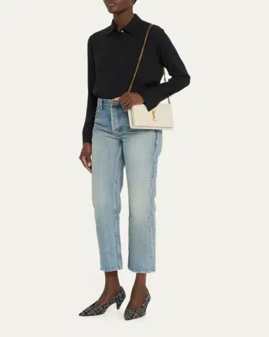 Saint Laurent Cassandre YSL Wallet on Chain in Quilted Smooth Leather | Thumbnail 5 Saint Laurent Cassandre YSL Wallet on Chain in Quilted Smooth Leather | Thumbnail 5