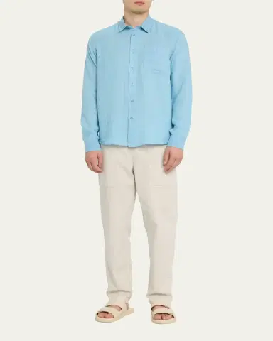Vilebrequin Men's Linen Sport Shirt | Thumbnail 2 Vilebrequin Men's Linen Sport Shirt | Thumbnail 2