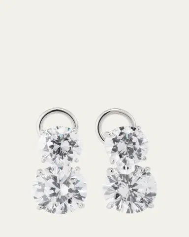 FANTASIA by DESERIO Cubic Zirconia Double Drop Earrings | Thumbnail 3 FANTASIA by DESERIO Cubic Zirconia Double Drop Earrings | Thumbnail 3