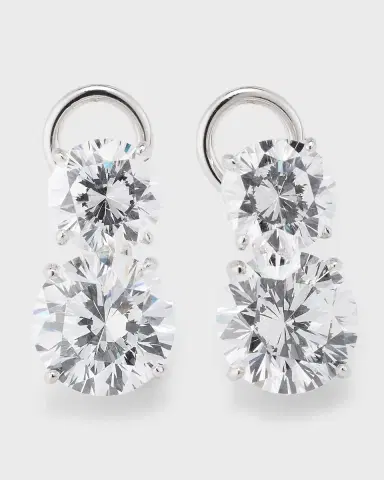 FANTASIA by DESERIO Cubic Zirconia Double Drop Earrings | Thumbnail 7 FANTASIA by DESERIO Cubic Zirconia Double Drop Earrings | Thumbnail 7
