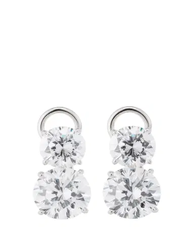 FANTASIA by DESERIO Cubic Zirconia Double Drop Earrings | Thumbnail 1 FANTASIA by DESERIO Cubic Zirconia Double Drop Earrings | Thumbnail 1