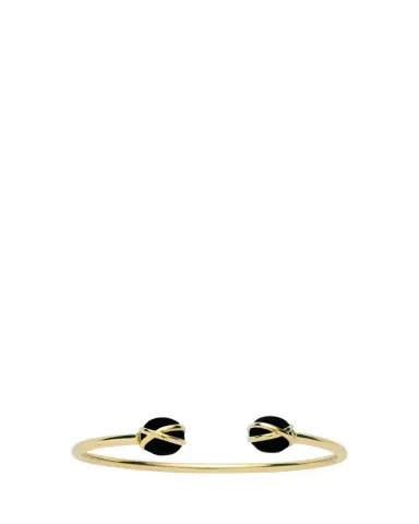 L. Klein Prisma 18k Gold Bangle Bracelet with Black Agate | Thumbnail 1 L. Klein Prisma 18k Gold Bangle Bracelet with Black Agate | Thumbnail 1