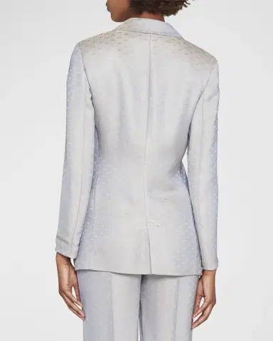 Giorgio Armani Abstract Jacquard Single-Breasted Blazer | Thumbnail 2 Giorgio Armani Abstract Jacquard Single-Breasted Blazer | Thumbnail 2