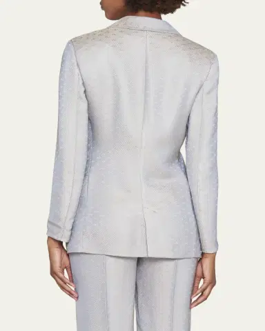 Giorgio Armani Abstract Jacquard Single-Breasted Blazer | Thumbnail 7 Giorgio Armani Abstract Jacquard Single-Breasted Blazer | Thumbnail 7