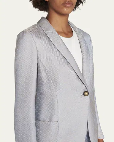 Giorgio Armani Abstract Jacquard Single-Breasted Blazer | Thumbnail 9 Giorgio Armani Abstract Jacquard Single-Breasted Blazer | Thumbnail 9