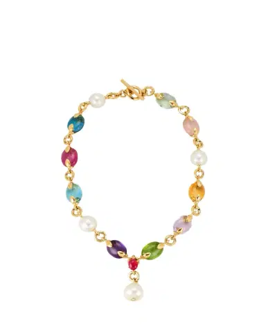 Verdura Fulco Y 18K Yellow Gold Necklace with South Sea Pearls, Diamonds, and Precious Gemstones | Thumbnail 1 Verdura Fulco Y 18K Yellow Gold Necklace with South Sea Pearls, Diamonds, and Precious Gemstones | Thumbnail 1