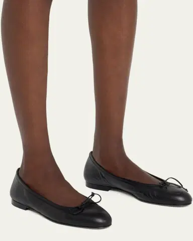 Manolo Blahnik Veralli Leather Bow Ballerina Flats | Thumbnail 3 Manolo Blahnik Veralli Leather Bow Ballerina Flats | Thumbnail 3