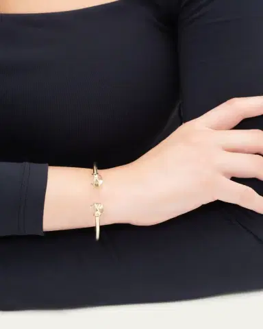 L. Klein Prisma Polished 18k Gold Crystal Quartz Bangle | Thumbnail 2 L. Klein Prisma Polished 18k Gold Crystal Quartz Bangle | Thumbnail 2