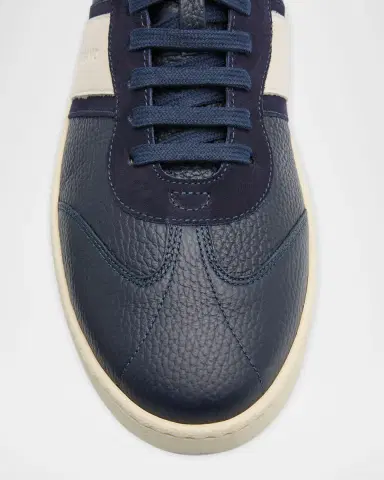 Ferragamo Men's Achille 1 Leather Low-Top Sneakers | Thumbnail 6 Ferragamo Men's Achille 1 Leather Low-Top Sneakers | Thumbnail 6