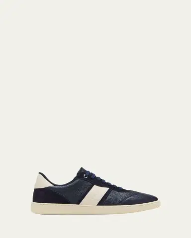 Ferragamo Men's Achille 1 Leather Low-Top Sneakers | Thumbnail 7 Ferragamo Men's Achille 1 Leather Low-Top Sneakers | Thumbnail 7