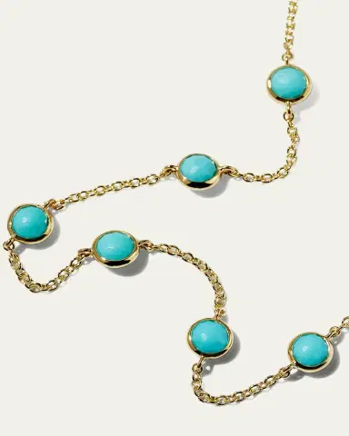 Ippolita 13-Stone Station Necklace in 18K Gold | Thumbnail 3 Ippolita 13-Stone Station Necklace in 18K Gold | Thumbnail 3