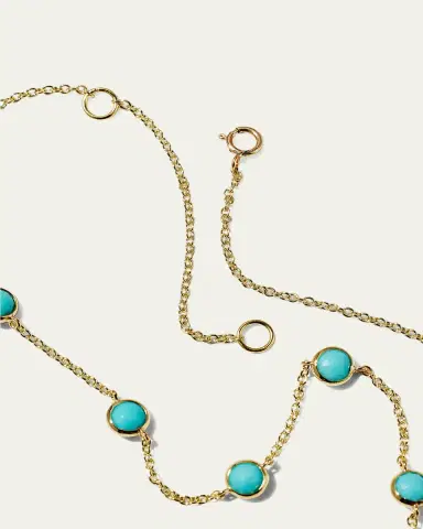 Ippolita 13-Stone Station Necklace in 18K Gold | Thumbnail 4 Ippolita 13-Stone Station Necklace in 18K Gold | Thumbnail 4