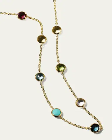 Ippolita 13-Stone Station Necklace in 18K Gold | Thumbnail 6 Ippolita 13-Stone Station Necklace in 18K Gold | Thumbnail 6