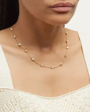 Ippolita 13-Stone Station Necklace in 18K Gold | Thumbnail 9 Ippolita 13-Stone Station Necklace in 18K Gold | Thumbnail 9