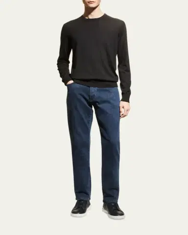 Zegna Men's Cashmere Crewneck Sweater | Thumbnail 2 Zegna Men's Cashmere Crewneck Sweater | Thumbnail 2