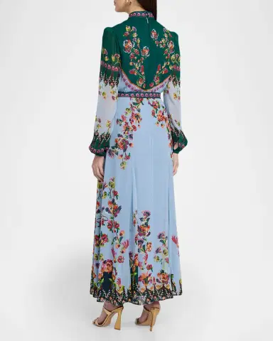 Saloni Jacqui-B Belted Floral Silk Midi Dress | Thumbnail 19 Saloni Jacqui-B Belted Floral Silk Midi Dress | Thumbnail 19