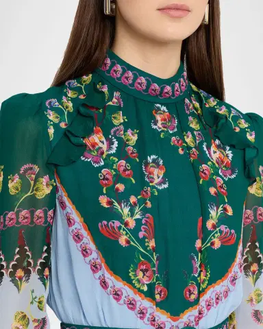 Saloni Jacqui-B Belted Floral Silk Midi Dress | Thumbnail 21 Saloni Jacqui-B Belted Floral Silk Midi Dress | Thumbnail 21