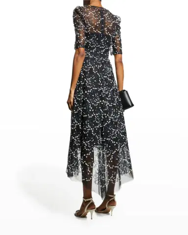 Rickie Freeman for Teri Jon 3D Lace High-Low Cocktail Dress | Thumbnail 3 Rickie Freeman for Teri Jon 3D Lace High-Low Cocktail Dress | Thumbnail 3