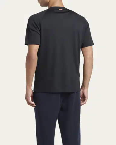 ZEGNA Men's Wool-Stretch Crewneck T-Shirt | Thumbnail 3 ZEGNA Men's Wool-Stretch Crewneck T-Shirt | Thumbnail 3