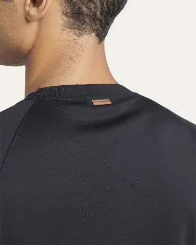 ZEGNA Men's Wool-Stretch Crewneck T-Shirt | Thumbnail 5 ZEGNA Men's Wool-Stretch Crewneck T-Shirt | Thumbnail 5