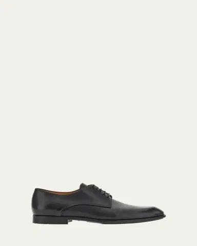 Ferragamo Men's Fosco Leather Derby Shoes | Thumbnail 3 Ferragamo Men's Fosco Leather Derby Shoes | Thumbnail 3