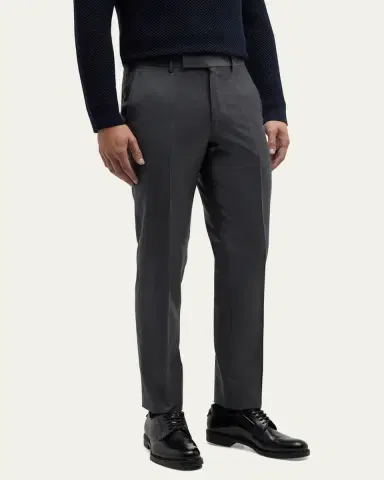 ZEGNA Men's Trofeo Slim-Straight Trousers | Thumbnail 4 ZEGNA Men's Trofeo Slim-Straight Trousers | Thumbnail 4