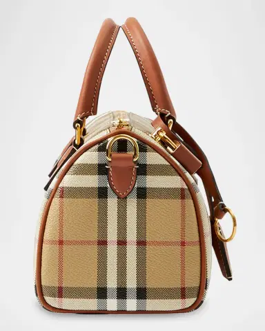 Burberry Check Small Bowling Top-Handle Bag | Thumbnail 6 Burberry Check Small Bowling Top-Handle Bag | Thumbnail 6