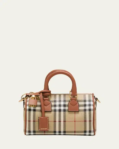 Burberry Check Small Bowling Top-Handle Bag | Thumbnail 9 Burberry Check Small Bowling Top-Handle Bag | Thumbnail 9