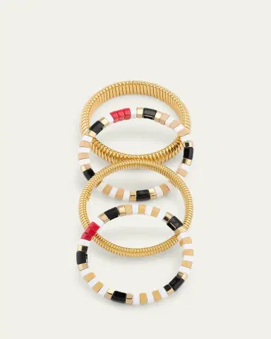 ben-amun The London Stack Cobra Bracelets, Set of 4 | Thumbnail 3 ben-amun The London Stack Cobra Bracelets, Set of 4 | Thumbnail 3