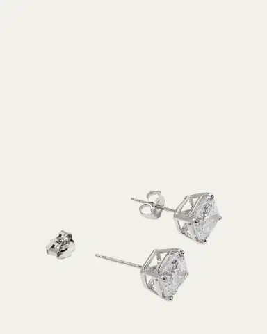 FANTASIA by DESERIO 14K Yellow Gold 5ct Asscher Stud Earrings | Thumbnail 4 FANTASIA by DESERIO 14K Yellow Gold 5ct Asscher Stud Earrings | Thumbnail 4