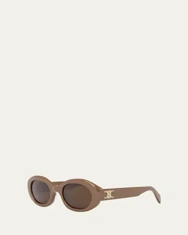 Celine Triomphe Acetate Oval Sunglasses | Thumbnail 2 Celine Triomphe Acetate Oval Sunglasses | Thumbnail 2