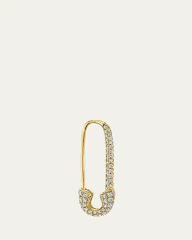 Anita Ko 18k Yellow Gold Diamond Safety Pin Earring, Single | Thumbnail 2 Anita Ko 18k Yellow Gold Diamond Safety Pin Earring, Single | Thumbnail 2