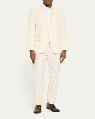 Ralph Lauren Purple Label Kent Hand-Tailored Silk-Linen Jacket | Thumbnail 2 Ralph Lauren Purple Label Kent Hand-Tailored Silk-Linen Jacket | Thumbnail 2
