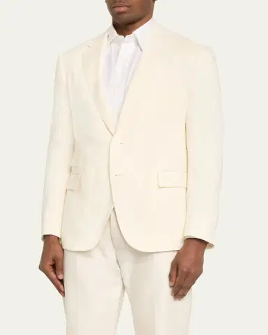Ralph Lauren Purple Label Kent Hand-Tailored Silk-Linen Jacket | Thumbnail 4 Ralph Lauren Purple Label Kent Hand-Tailored Silk-Linen Jacket | Thumbnail 4