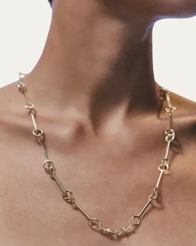 Marie Lichtenberg 18k Yellow Gold Diamond Stick Chain Necklace | Thumbnail 2 Marie Lichtenberg 18k Yellow Gold Diamond Stick Chain Necklace | Thumbnail 2