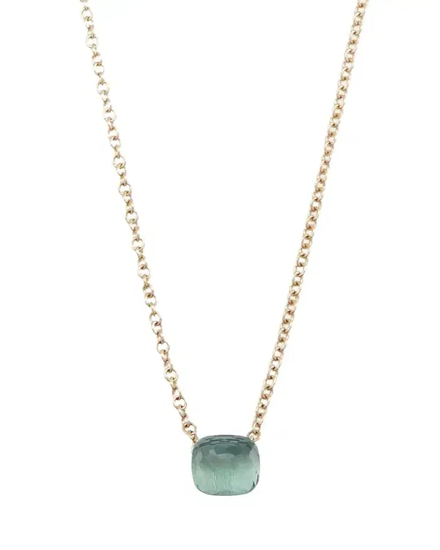 18K Rose Gold Nudo Blue Topaz Pendant Necklace 18K Rose Gold Nudo Blue Topaz Pendant Necklace