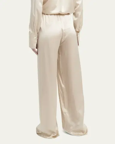 Ferragamo Fluid Wide-Leg Viscose-Satin Pants | Thumbnail 3 Ferragamo Fluid Wide-Leg Viscose-Satin Pants | Thumbnail 3