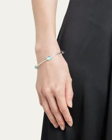 Ippolita 5-Stone Bangle Bracelet in Sterling Silver | Thumbnail 2 Ippolita 5-Stone Bangle Bracelet in Sterling Silver | Thumbnail 2