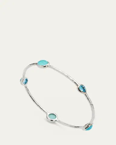 Ippolita 5-Stone Bangle Bracelet in Sterling Silver | Thumbnail 3 Ippolita 5-Stone Bangle Bracelet in Sterling Silver | Thumbnail 3
