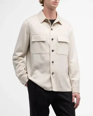 ZEGNA Men's Oasi Cashmere Overshirt | Thumbnail 3 ZEGNA Men's Oasi Cashmere Overshirt | Thumbnail 3