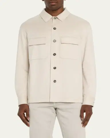 ZEGNA Men's Oasi Cashmere Overshirt | Thumbnail 10 ZEGNA Men's Oasi Cashmere Overshirt | Thumbnail 10