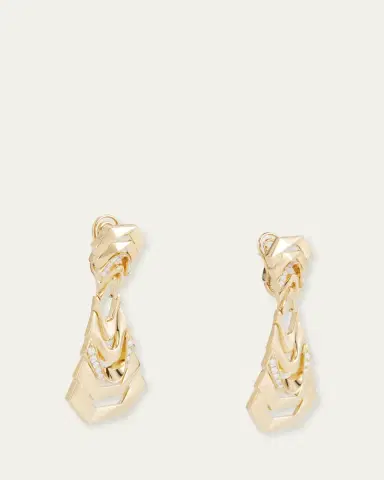DRIES CRIEL 18k Yellow Gold Diamond White Crow Earrings | Thumbnail 3 DRIES CRIEL 18k Yellow Gold Diamond White Crow Earrings | Thumbnail 3