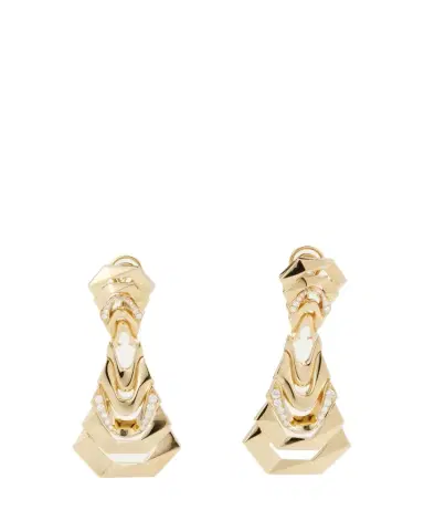 DRIES CRIEL 18k Yellow Gold Diamond White Crow Earrings | Thumbnail 1 DRIES CRIEL 18k Yellow Gold Diamond White Crow Earrings | Thumbnail 1